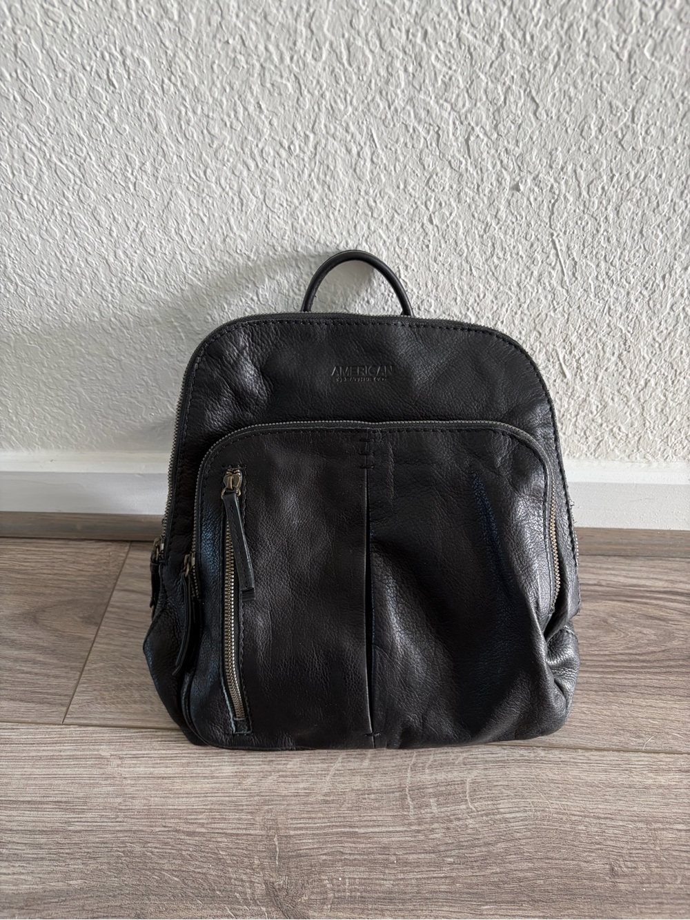 American Leather Black Women's Leather Backpack